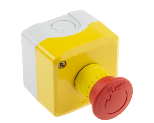 emergency stop box with latching mushroom stop switch