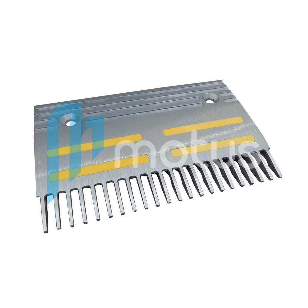 Kone Comb Plate Centre Silver with Yellow Lines