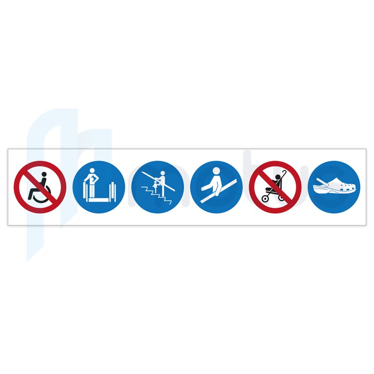 Safety Decal Strip With Wheel Chair (Horizontal)
