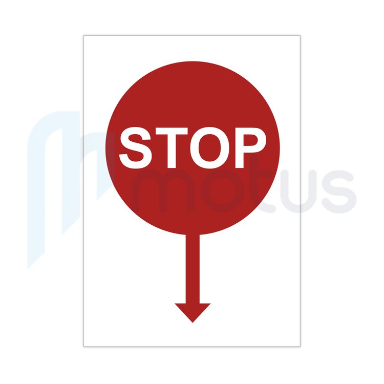 Emergency Stop Safety Decal