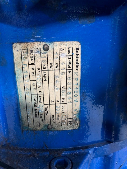 Schindler 11KW Motor